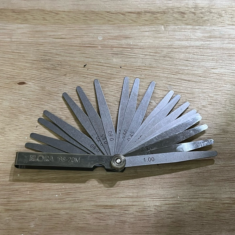 ELORA Feeler Gauge Ukuran klep 20 blade (0.05-1mm)
