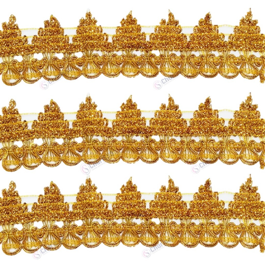 [ METERAN ] Renda emas  0567 / renda mas 4 cm / renda lebar / renda besar