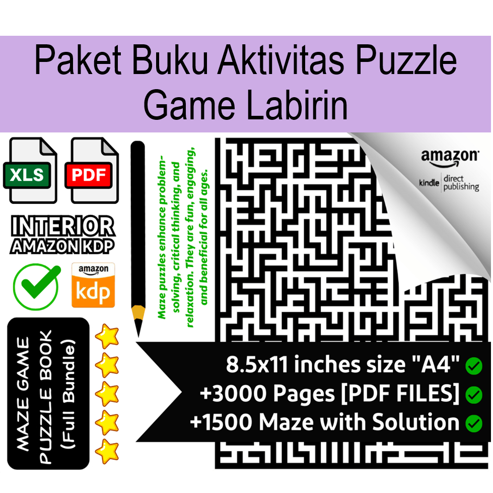 Paket Buku Aktivitas Puzzle Game Labirin