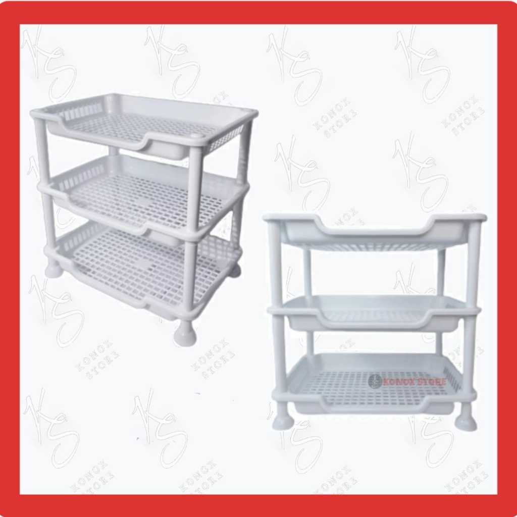 RAK SUSUN PLASTIK MINI  / RAK DAPUR SERBAGUNA / RAK BUMBU