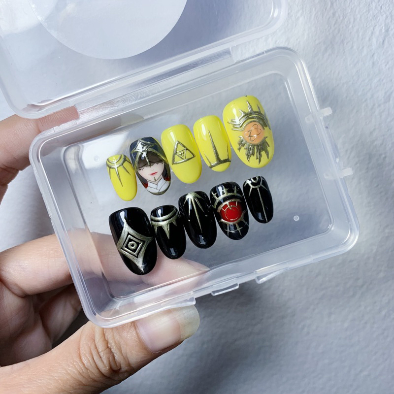 Mobile Legend lunox custom press on fake nails nail art gel kuku palsu