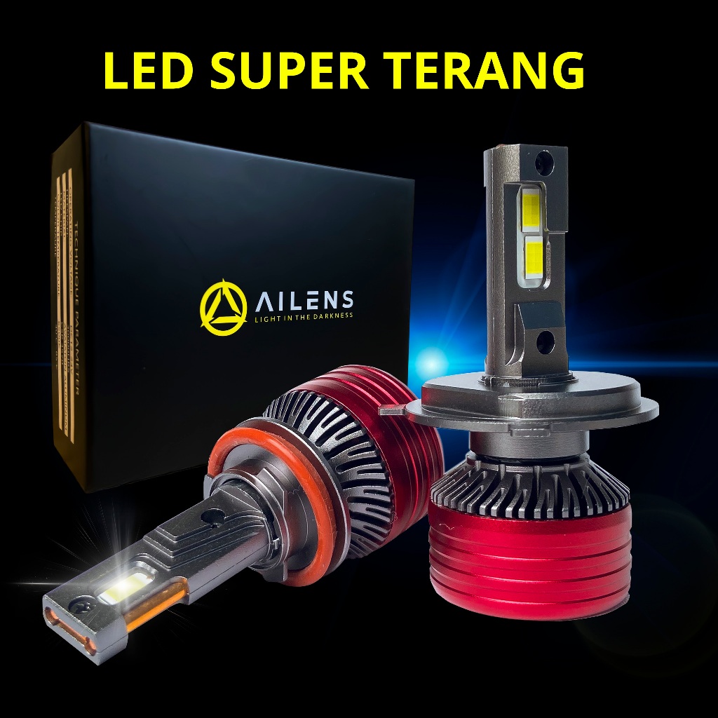 LAMPU LED MOBIL AILENS A1 H4 H11 H16 H8 H9 H1 H7 HB3 9005 HB4 9006 HIR2 9012 H27 880 SUPER TERANG
