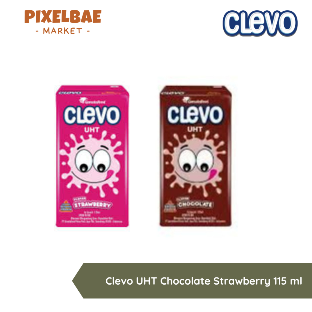 

CLEVO SUSU UHT 115 ML CHOCOLATE STRAWBERRY