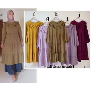 Gamis midi crinkle rubiah uragiri