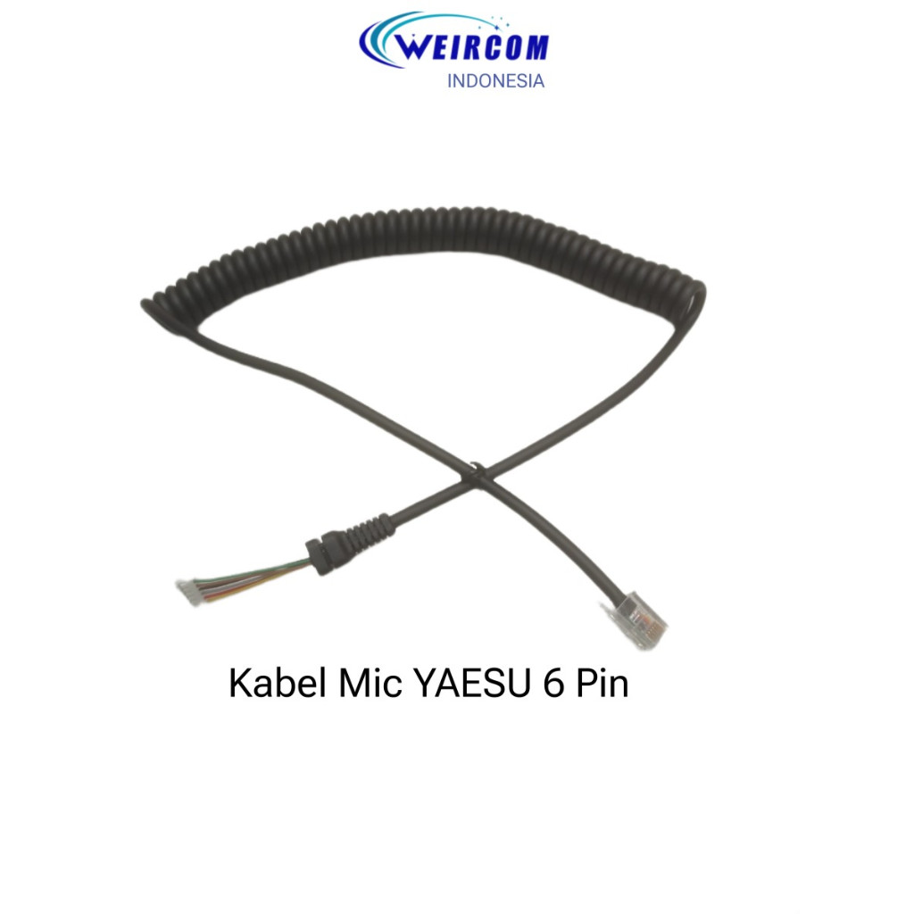 Kabel Mic Spiral Yaesu MH48 FT2900 FT1900 FT2800 FT7800 FT8800