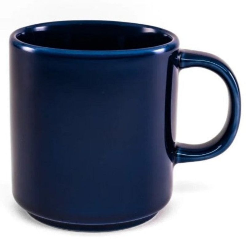 Almira Navy Mug Keramik| Gelas Keramik Warna Biru Dongker - Glossy| Doff