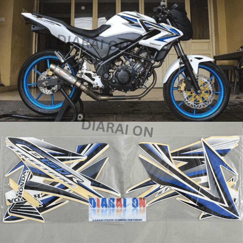 Stiker Striping Honda CB150r 2013 - CB 150 R CB 150R Biru Murah