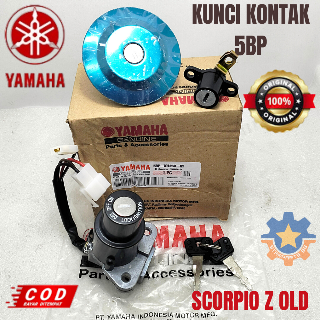 KUNCI KONTAK YAMAHA 5BP MOTOR SCORPIO Z OLD KUALITAS ORISINIL YGP ASLI KONCI KEY SET GEMBOK