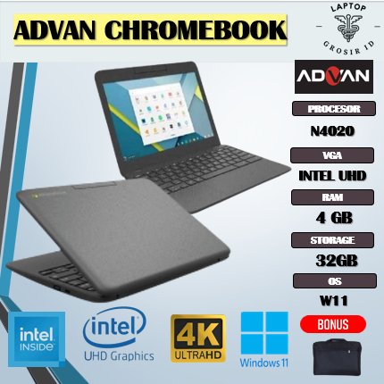 ADVAN CHROMEBOOK N4020 4GB 32GB CDM 11.6UHD