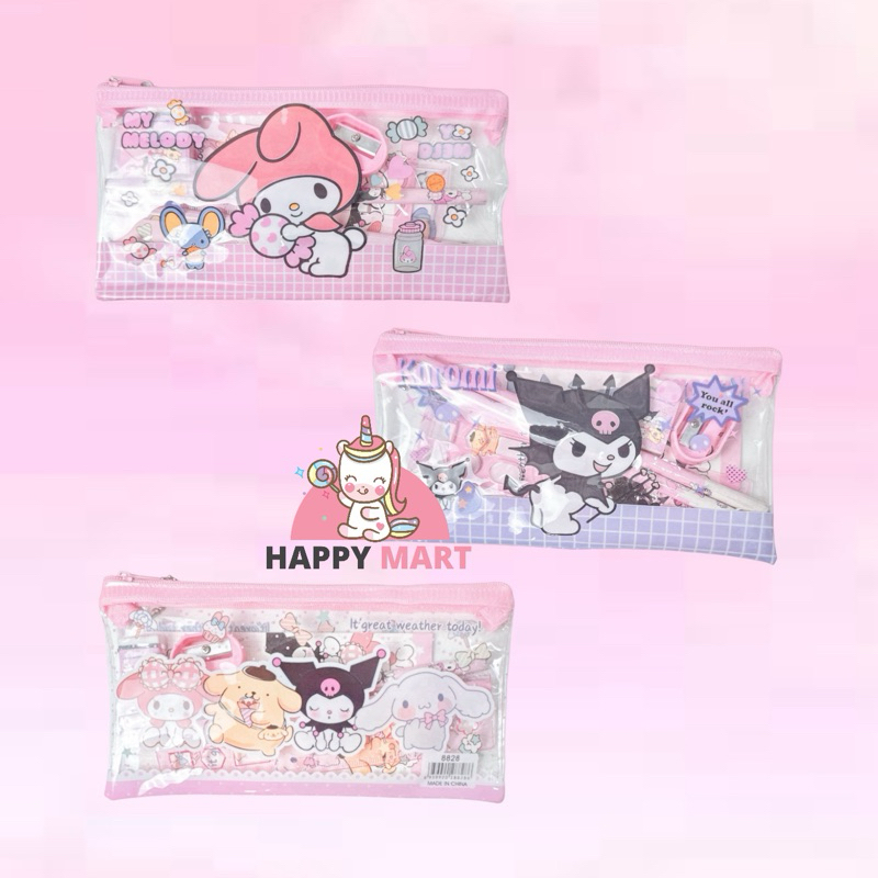 

Kotak pensil set plastik sanrio GEN 2 cinnamoroll / kuromi / melody