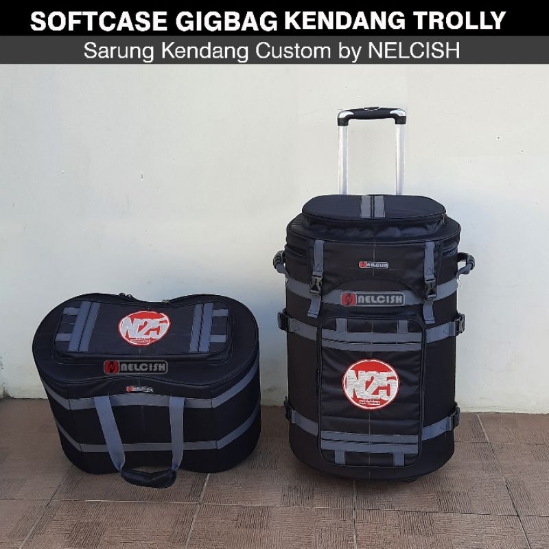 Softcase Gigbag Tas Kendang Sunda Rampak Jaipong Sarung Gendang Trolly Custom Free Bordir Warna Requ