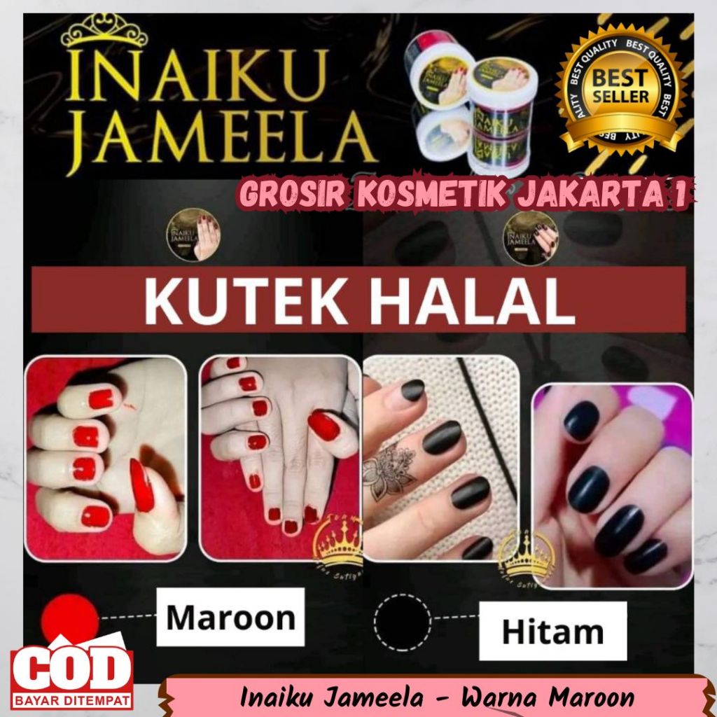 COD/Best Seller Inaiku Jameela Kutek Halal Kekinian / Henna Kuku Halal / Pacar Kuku Viral / Kutek Mu