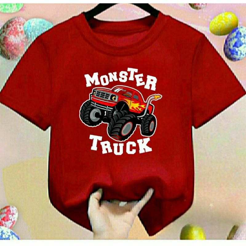 Atasan kaos anak anak GAMBAR  MONSTER TRUK/Baju  anak anak 2-9thn S M L XL