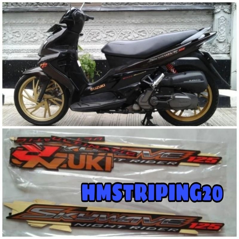 STIKER STRIPING SUZUKI SKYWAVE NR 2008 LIS BOSY STANDART BERKUALITAS
