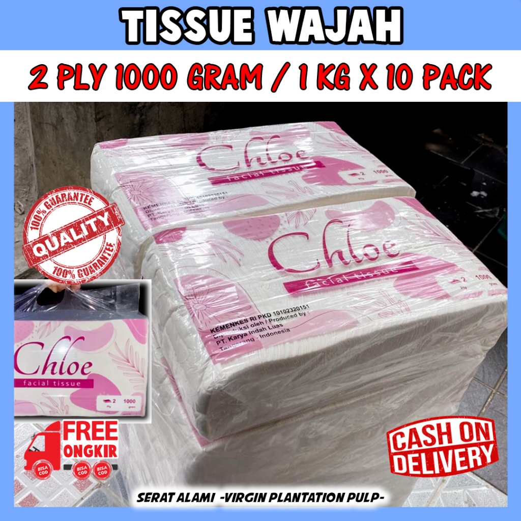 Tisu muka murah 10kg / Facial chloe Grosir 10kg ( 1 BAL 10KG ) / Tissue Muka/ tisu murah /tisu hemat