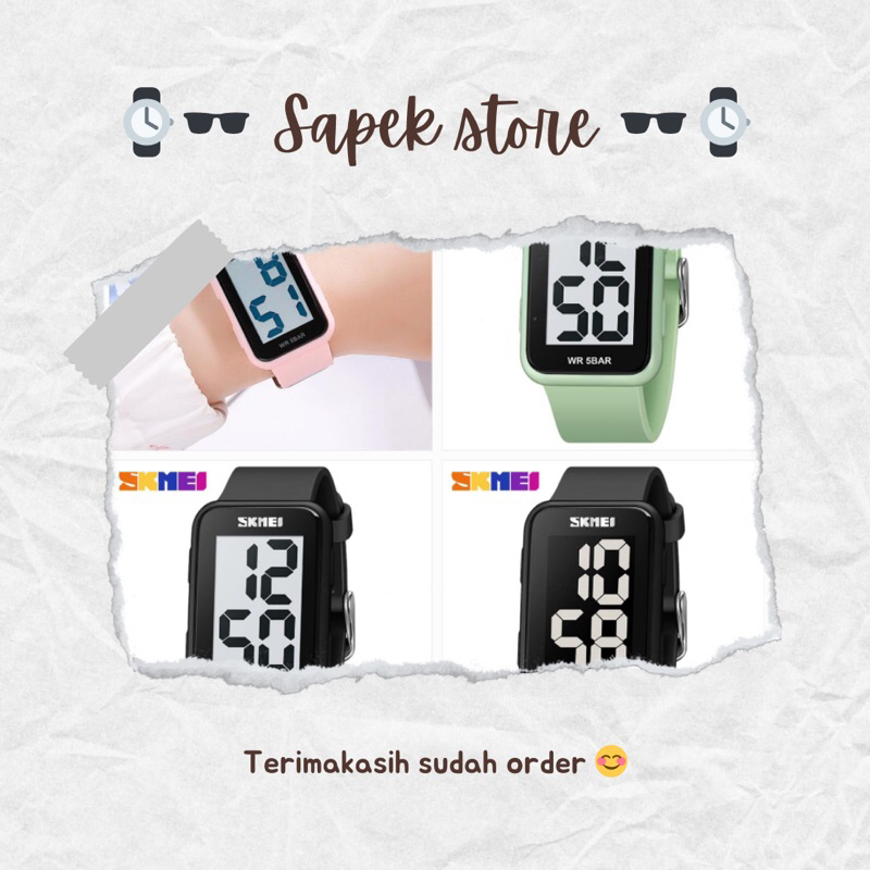 JAM TANGAN PRIA/WANITA DIGITAL KOTAK SKMEI