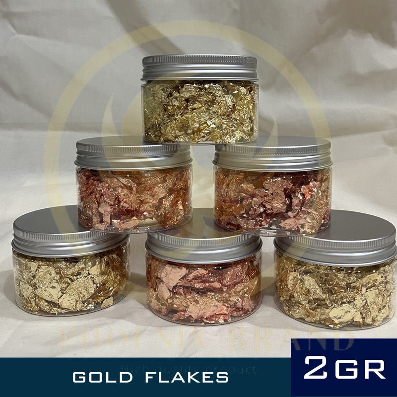 

Edible Gold Flake Crumb Powder dan Rosegold Flake Untuk Dekorasi Kue dan Kerajinan Lainnya
