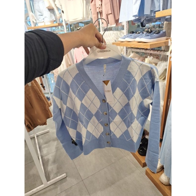 COLORBOX - Sweater crop wanita korean style