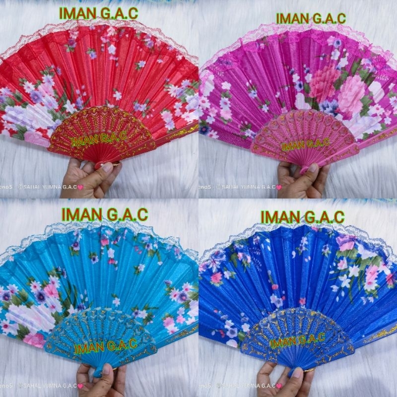 Kipas jepang lipat renda/kipas genggam lipat/kipas tari manual