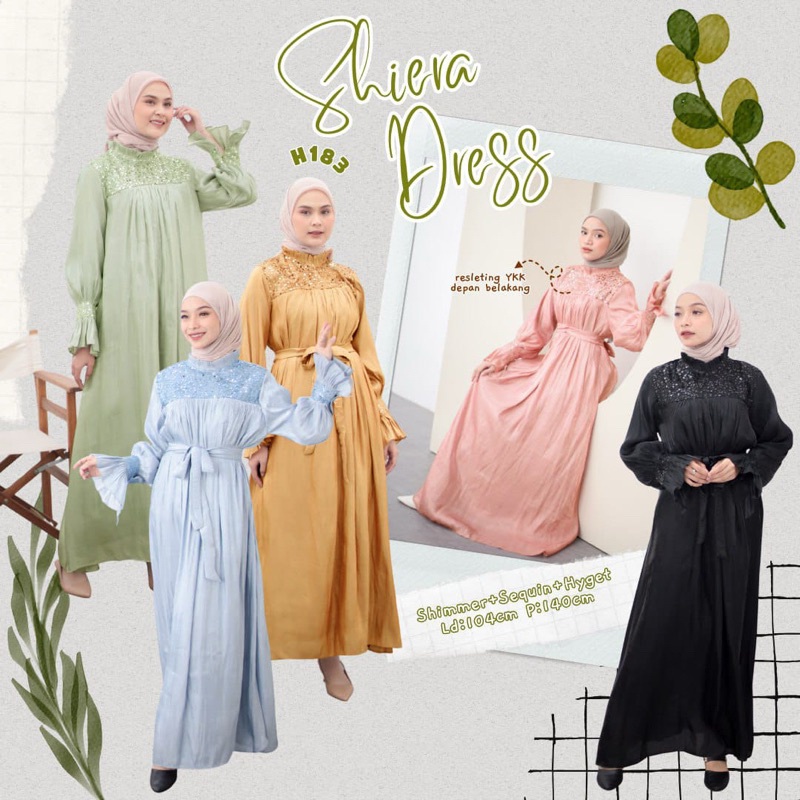 [ORI] SHIERA DRESS PAYET / DRESS SHIMMER SILK / DRESS LEBARAN 2024 / DRESS CEWEK REMAJA KEKINIAN