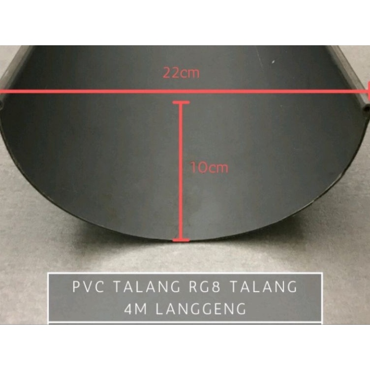 Talang Air PVC Langgeng HR 8 4m 4meter 4mtr Setengah Lingkar  W