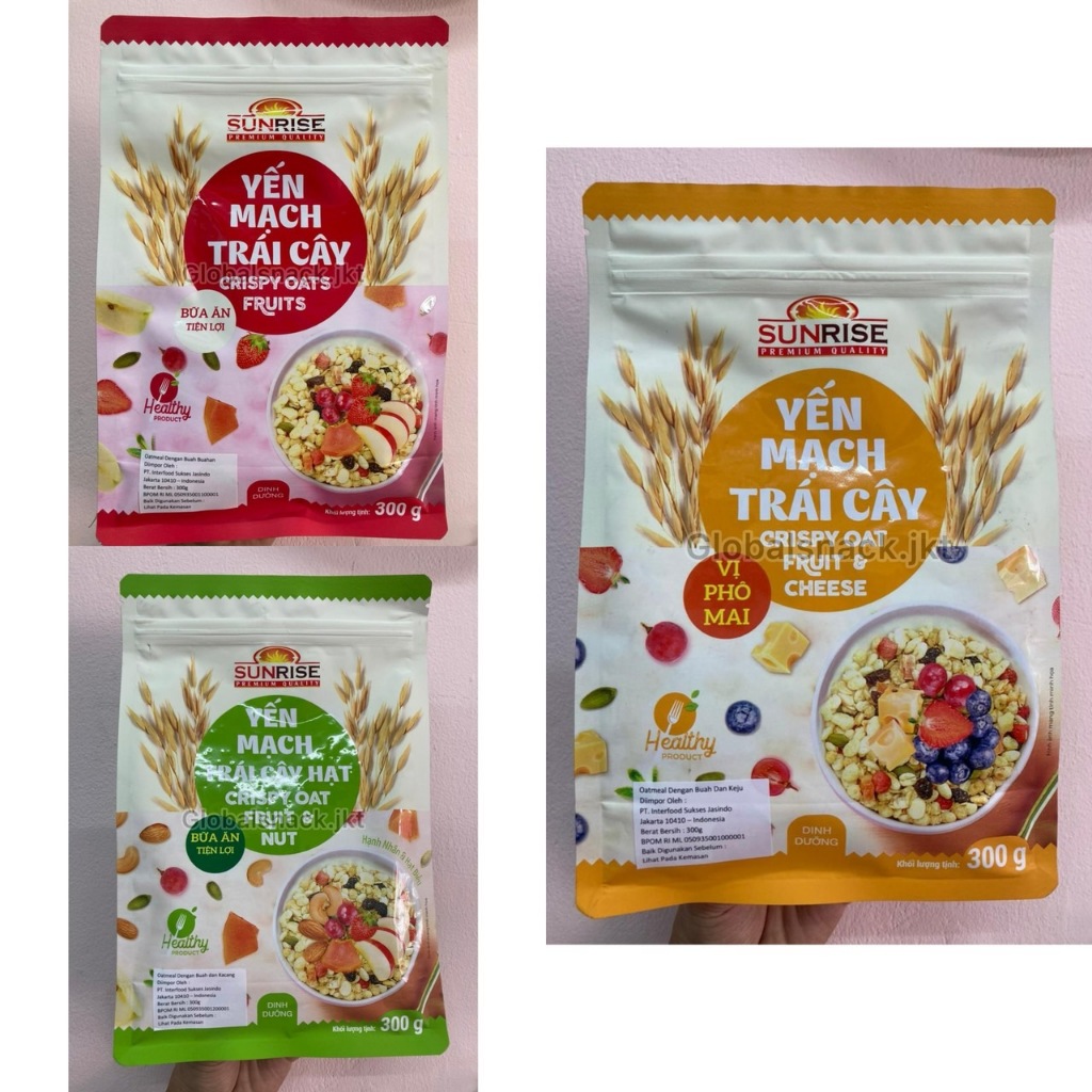 

SUNRISE CRISPY OAT FRUIT & CHEESE / FRUIT AND NUT / FRUIT OATMEAL