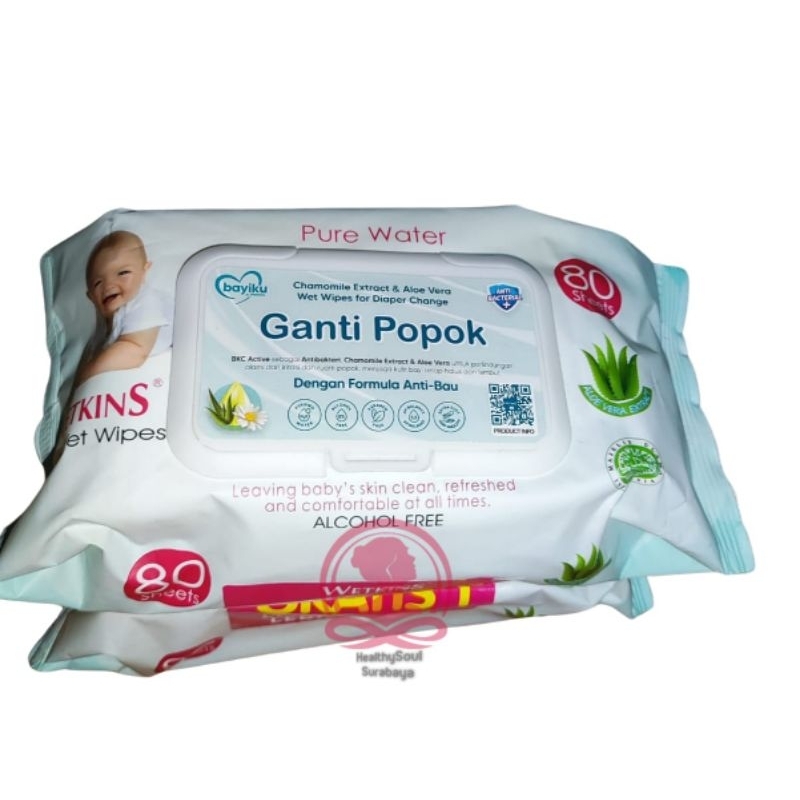 ❤️Bless❤️Tissue Ganti Popok Wetkins buy 1 get 1 80s