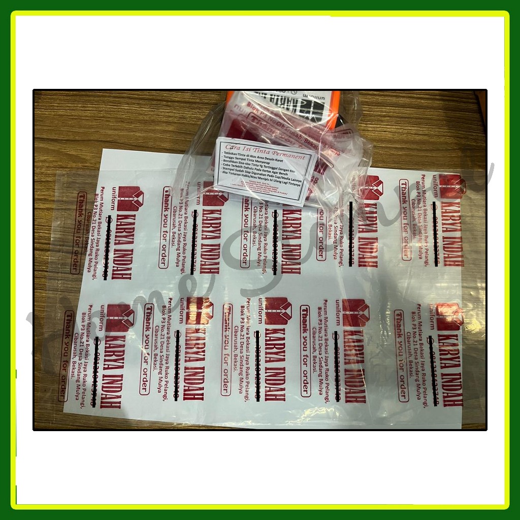 

Stempel Plastik / Sterofoam / Cup + Free Tinta