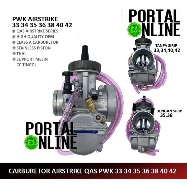 KARBURATOR QAS AIR STRIKE AIRSTRIKE PWK 33 PWK 34 PWK 35 PWK 36 PWK 38 PWK 40 PWK 42 KARBU RACING BA