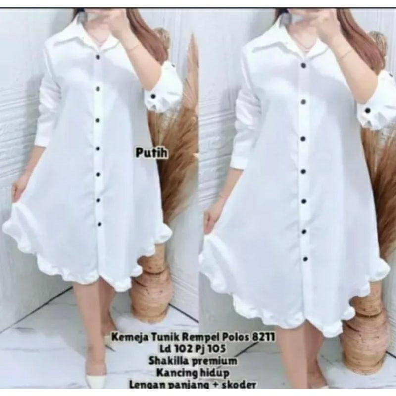 NAGITA TUNIK - TUNIK POLOS REMPEL JUMBO - TUNIK JUMBO - TUNIK JUMBO XXXL LD 125 MODERN
