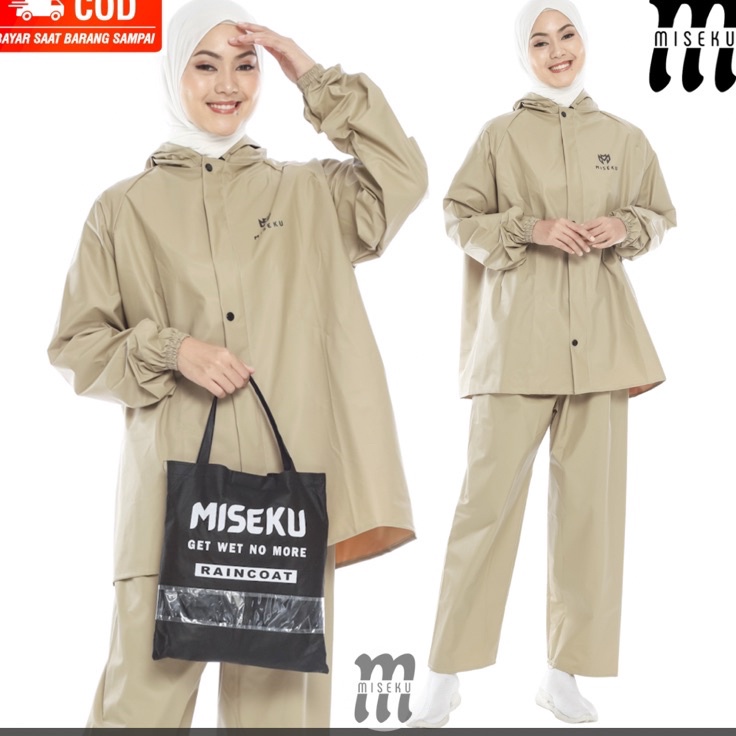 Mnq Jas Hujan Pria Wanita Mantel Motor PVC BY MISEKU ANTI REMBES  Bestseller