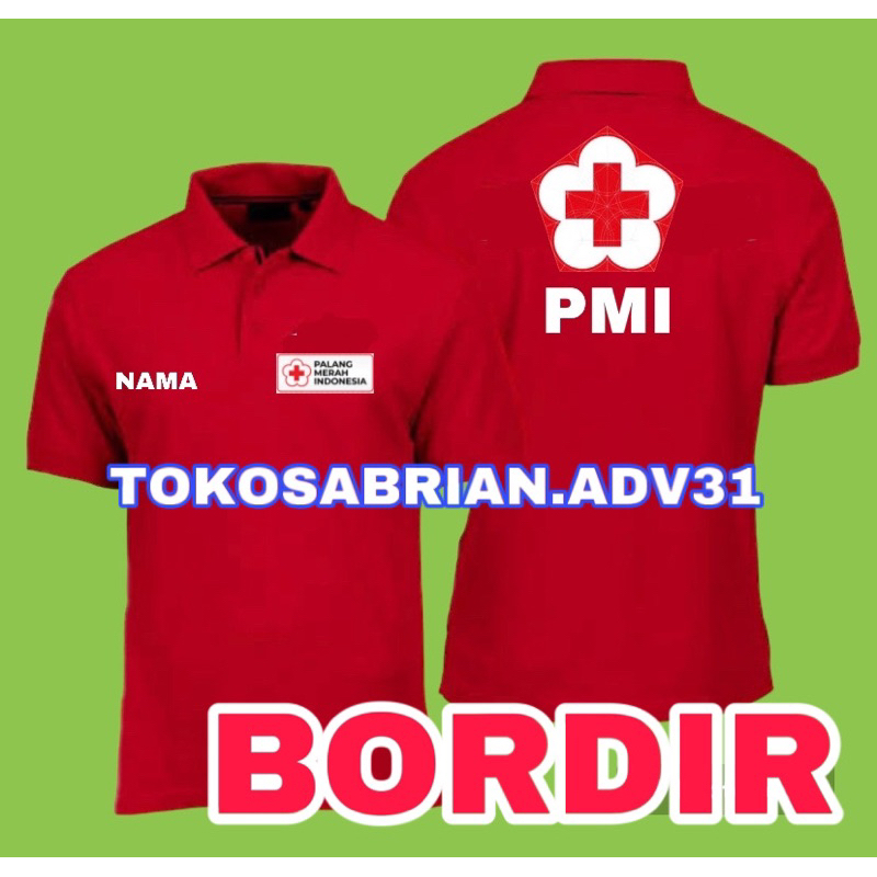 Kaos PMi Baju Kaos PMI Pelang Merah Indonesia Kaos Polo shirt
