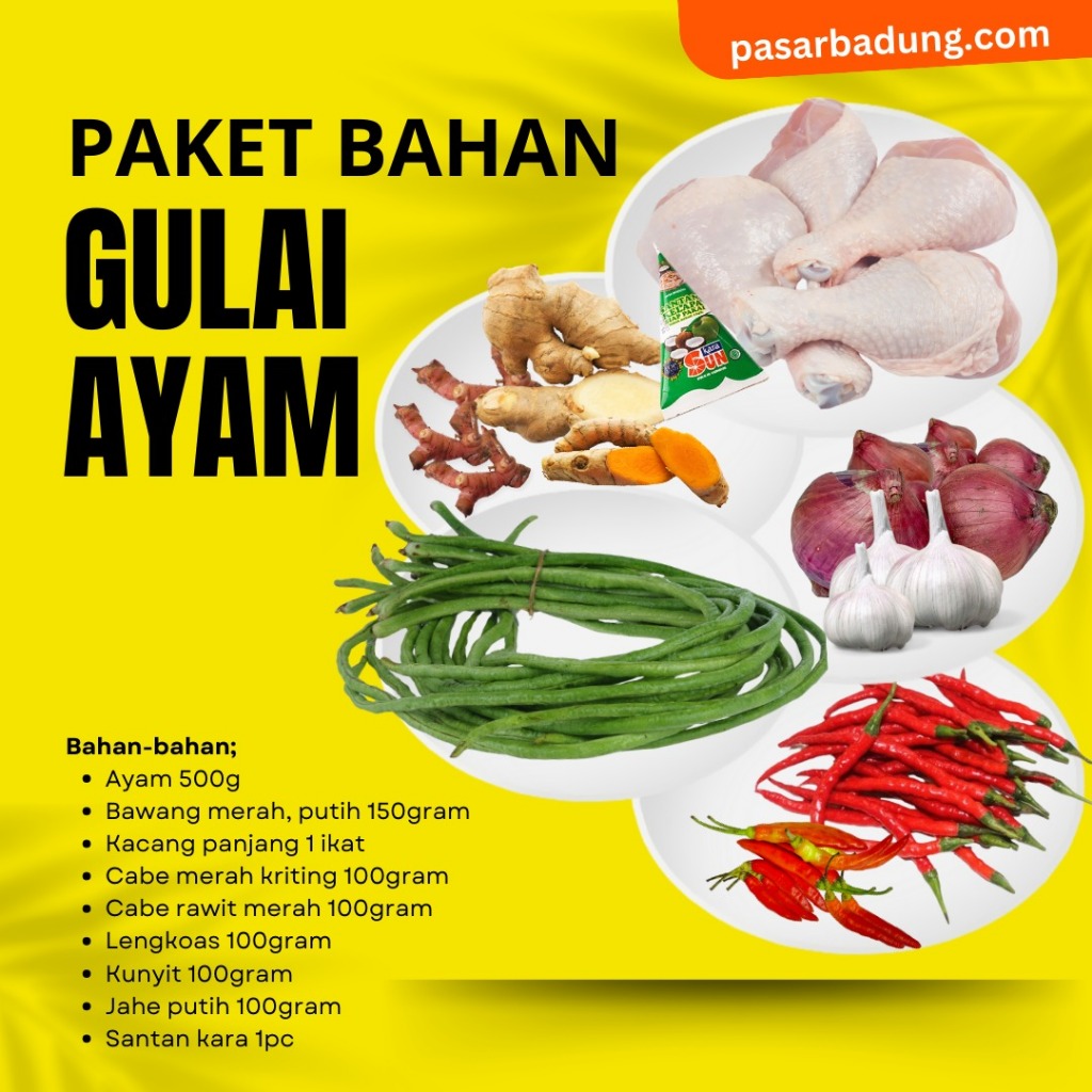 

Paket masak gulai ayam special