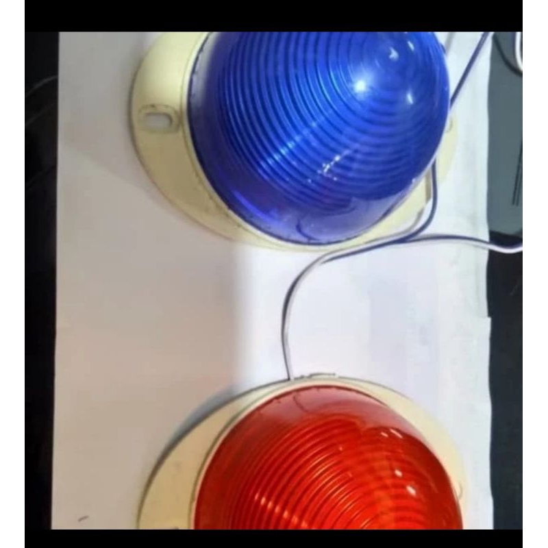 lampu strobo blist bulat merah biru -  Lampu variasi motor