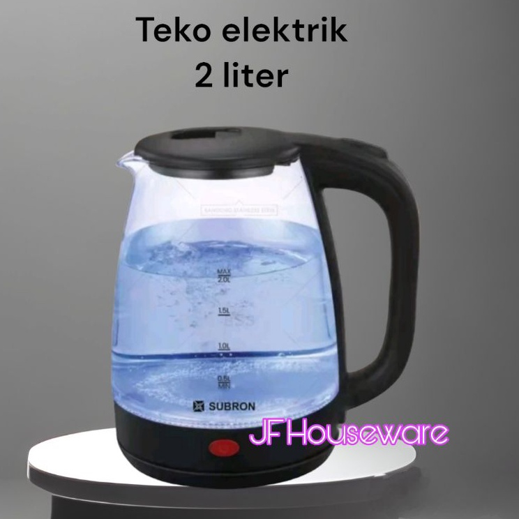 GKV Teko listrik  kettel elektrik kaca 2 liter  pemasak air elektrik