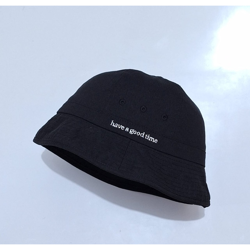 Topi Bucket Hat Buckethat HAGT have a good time hitam black seken sekon 2nd secon preloved bekas pl