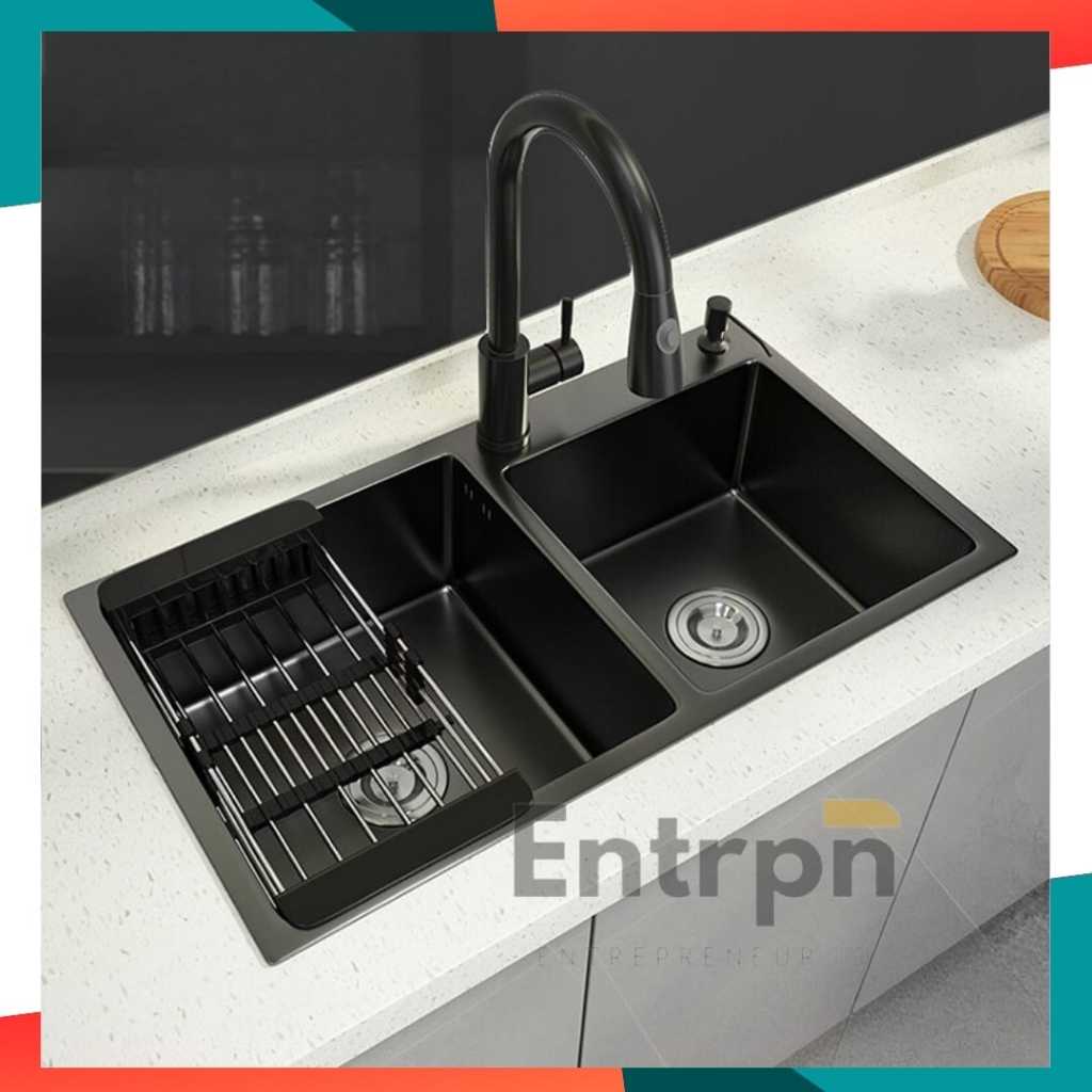 COD SINK INOBE UKURAN LENGKAP 52, 60, 82 BLACK EDITION STAINLESS SUS 304