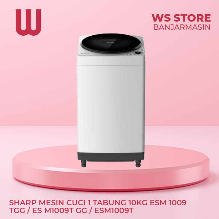 Sharp Mesin Cuci 1 Tabung 10KG ESM 1009 TGG / ES M1009T GG / ESM1009T