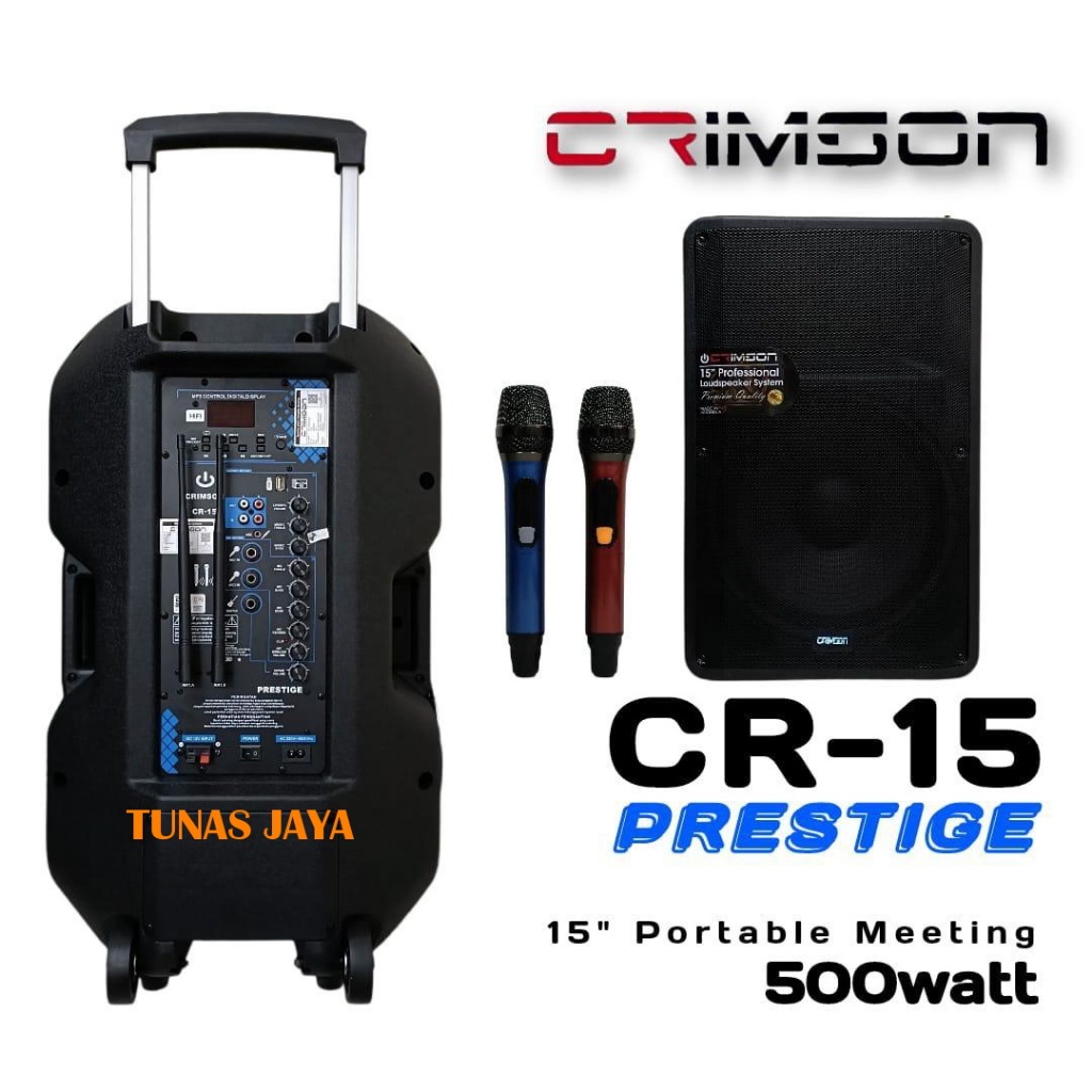 SPEAKER PORTABLE WIRELESS CRIMSON CR15 PRESTIGE CR 15 PRESTIGE CRIMSON CR-15 PRESTIGE ORIGINAL
