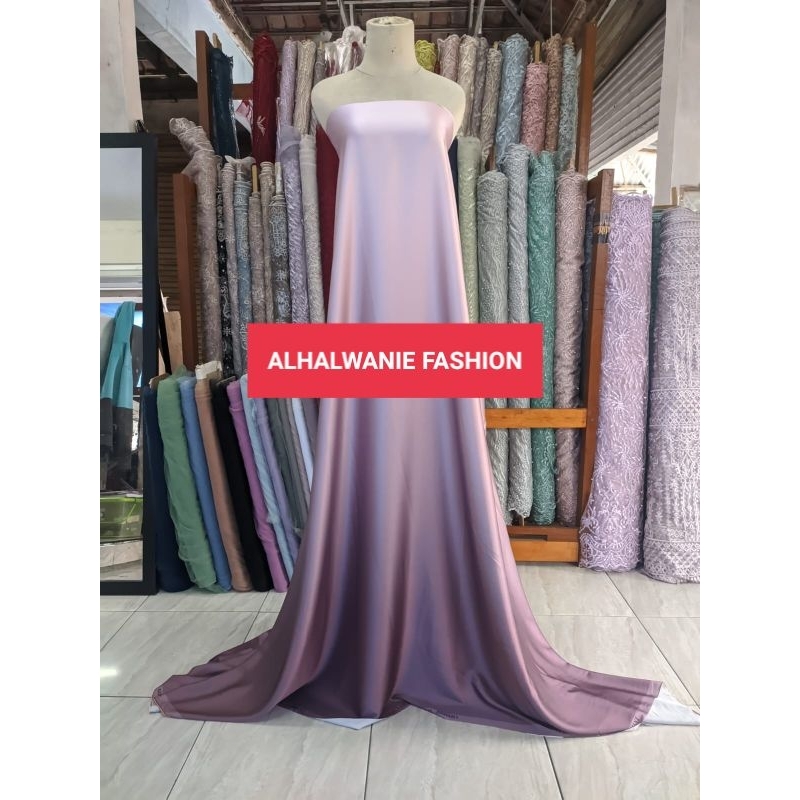 Kain Meteran Italian Silk Gradasi 2 Warna Premium 0,5 Meter