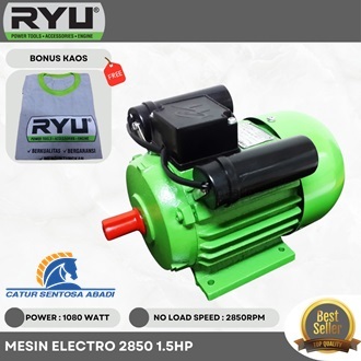 CTR   RYU ELECTRO MOTOR 2850 RPM 1.5 HP / DINAMO PENGGERAK LISTRIK 2850 RPM