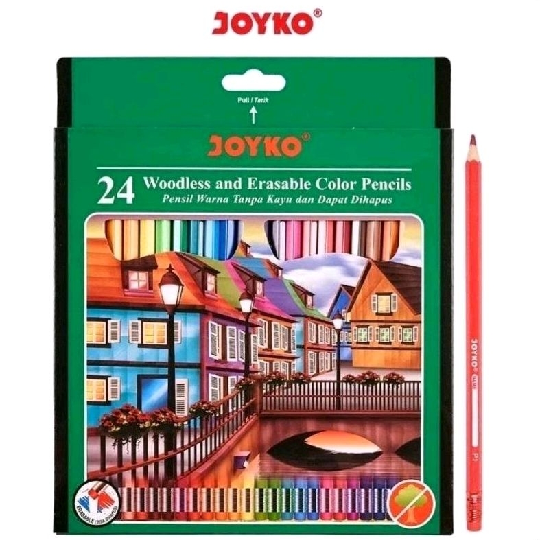 

Pensil Warna Joyko Erasable CP-115 || Bisa Di Hapus 24 Warna (1 Set 24 Pcs)