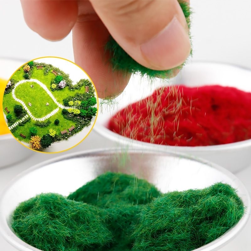 15gr Rumput Tabur Statis Nylon Bahan Maket Diorama Prakarya DIY