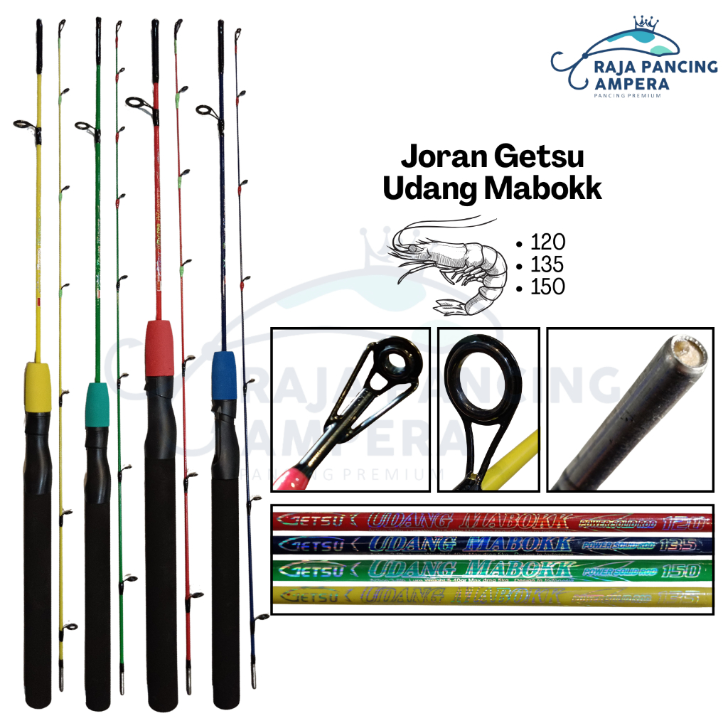 Joran Getsu Udang Mabok | Stik Pancing Lentur bisa untuk sepat wader betok cincin marit 9 gagang ful