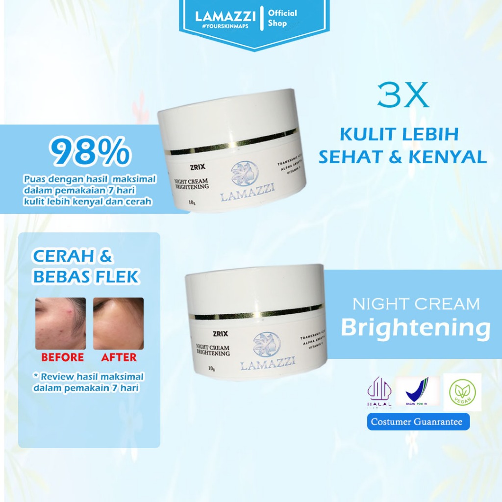 Krim Pemutih Wajah Night Cream Glowing Whitening Night Cream Krim Malam Pemutih Wajah Bpom Cream Mal