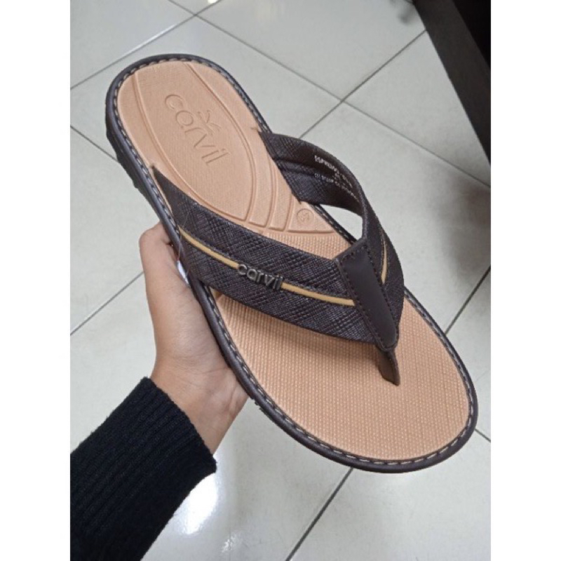 SANDAL CARVIL ESPRESSO-01 M Dark brown 100% Original