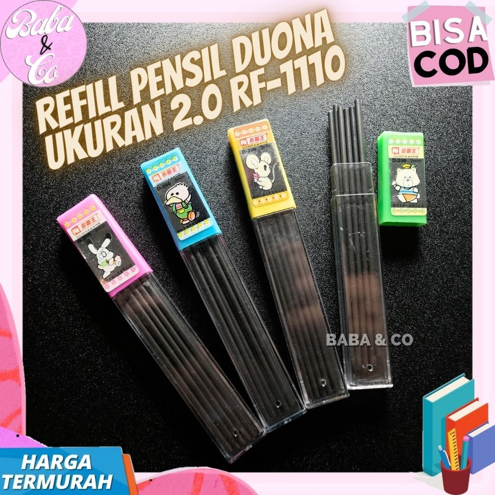 

REFILL PENSIL CETEK UKURAN 2.0 ISI PENSIL MEKANIK DUONA 2mm RF-1110 ISI PENSIL CETEK DUONAN 2mm