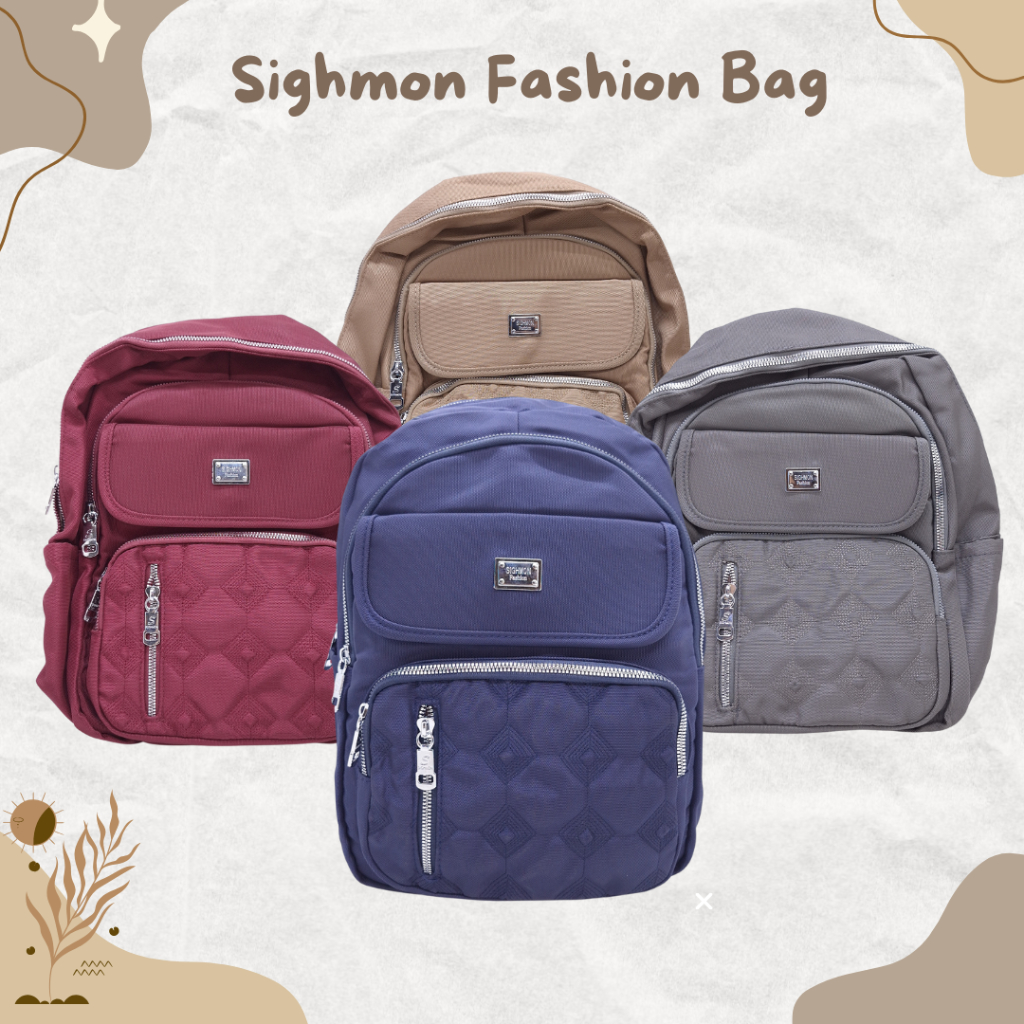 Tas Sighmon Original NEW / Fashion Bag Sighmon Colorfull Banyak Model Murah / Stylish Ransel Import 