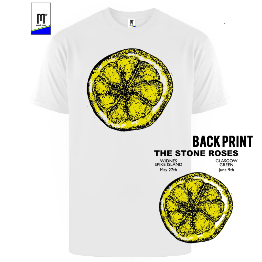 Kaos Band Musik Built Up Stone Roses Spike Island Tour Putih