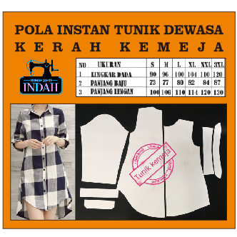 pola baju pola kemeja wanita S-3XL pola instan kemeja wanita 1 SIZE